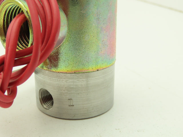 V5D63120 Skinner Solenoid Valve 2-Way 120VAC 250 PSI 1/8" NPT Manual Shut-Off