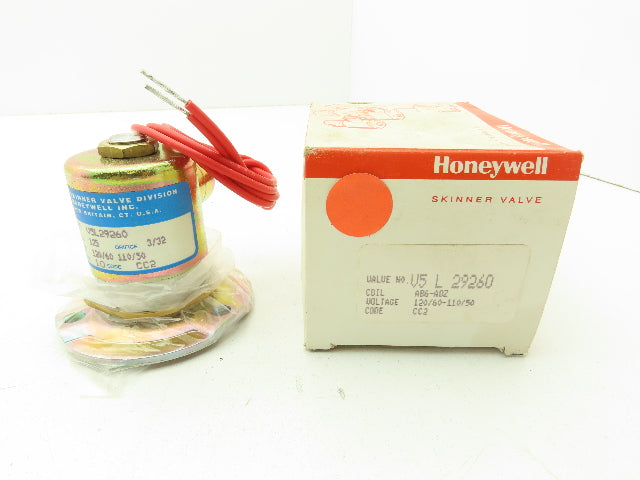 Honeywell Skinner V5L29260 Solenoid Valve 120VAC 125 PSI V5 Series