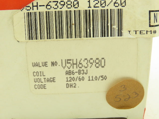 Honeywell Skinner V5H63980 Solenoid Valve 3-Way 120VAC 1/8" NPT Manual Shut-Off