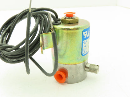 Honeywell Skinner V5H63980 Solenoid Valve 3-Way 120VAC 1/8" NPT Manual Shut-Off