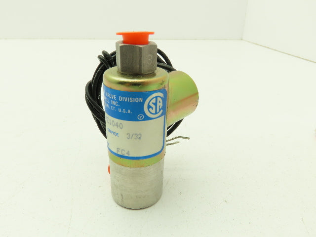 Honeywell Skinner B11TME1040 Solenoid Valve 2-Way (NO) 240VAC 40 PSI 1/8" NPT
