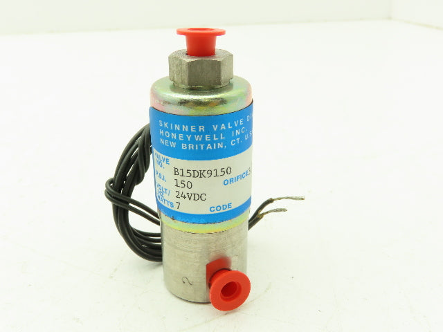 Honeywell Skinner B15DK9150 Solenoid Valve 3-Way (NO) 24VDC 150 PSI 1/8" NPT