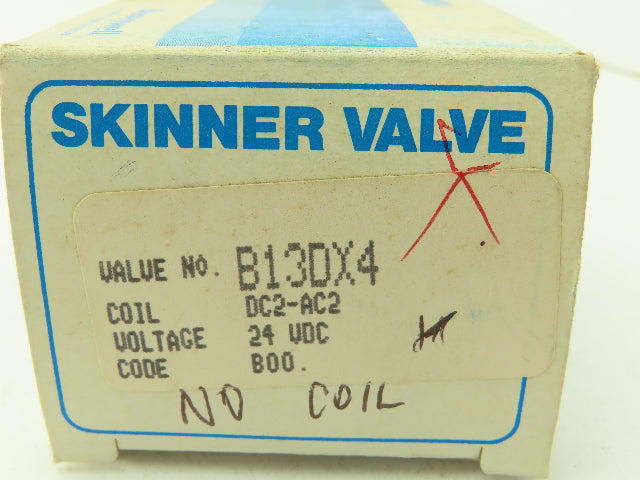 Skinner B13DX4 Stainless Solenoid Valve 3-Way (NC) 1/8" NPT  - No Coil  LOT OF 3