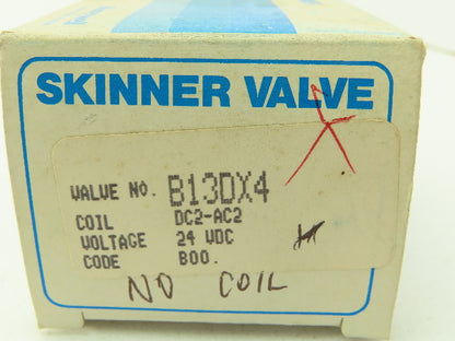 Skinner B13DX4 Stainless Solenoid Valve 3-Way (NC) 1/8" NPT  - No Coil  LOT OF 3