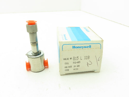 Honeywell Skinner B15LX18 Solenoid Valve 3-Way (NC) 24VDC 40 PSI 1/8" NPT