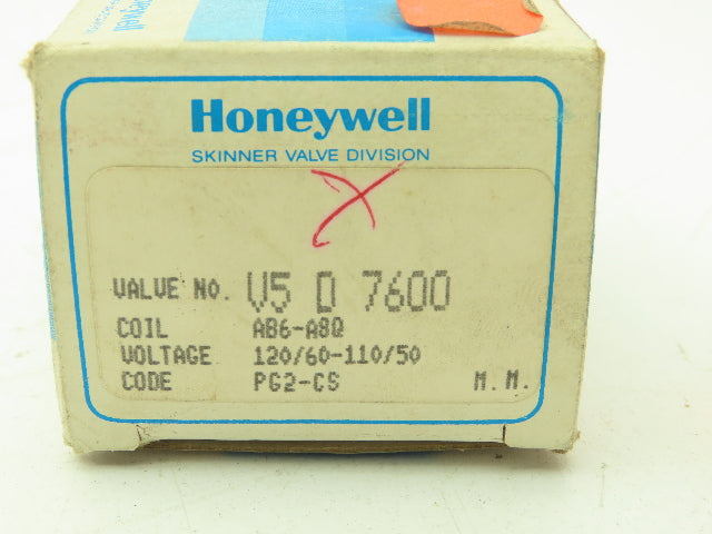 Honeywell Skinner V5D7600 Solenoid Valve 2-Way (NC) 120VAC 150 PSI 1/8" NPT