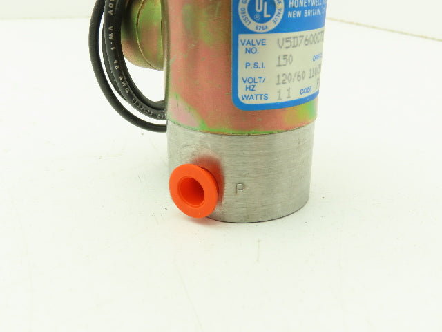 Honeywell Skinner V5D7600 Solenoid Valve 2-Way (NC) 120VAC 150 PSI 1/8" NPT