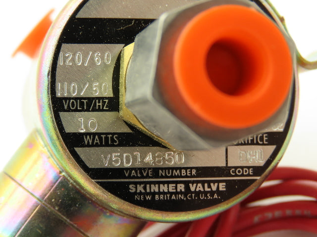 Honeywell Skinner V5D14850 Solenoid Valve 3-Way (NC) 120V 75 PSI 1/8" NPT