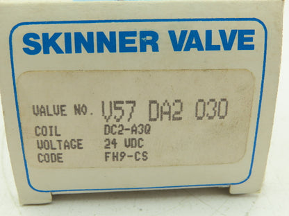 Honeywell Skinner V57DA2030 Solenoid Valve 2-Way (NC) 24VDC 30 PSI 1/4" NPT