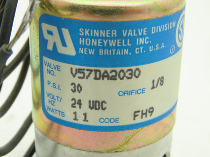 Honeywell Skinner V57DA2030 Solenoid Valve 2-Way (NC) 24VDC 30 PSI 1/4" NPT