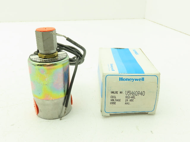 Honeywell Skinner V5H60940 Solenoid Valve 3-Way 24VDC 75 PSI NO 1/4" NPT