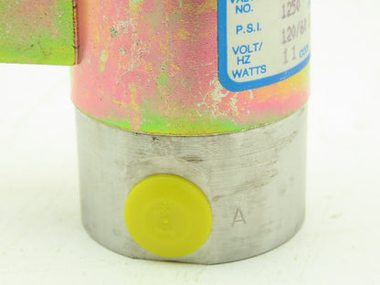Honeywell Skinner V52HDC11252 Solenoid Valve 2-Way (NC) 120V 1250 PSI 1/8" NPT