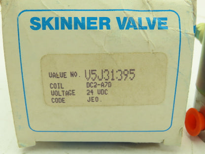 Honeywell Skinner V5J31395 Solenoid Valve 2-Way (NC) 24VDC 150 PSI 1/8" NPT V5