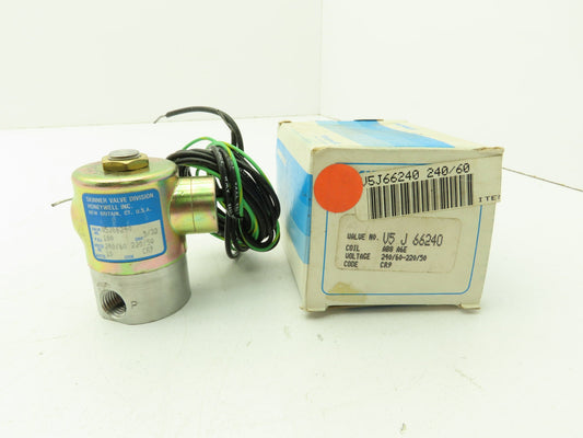 Honeywell Skinner V5J66240 Solenoid Valve 2-Way (NC) 220/240VAC 100 PSI 1/4" NPT