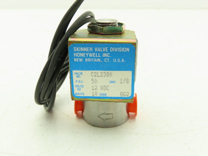 Honeywell Skinner C2L2380 Solenoid Valve 2-Way (NC) 12VDC 50 PSI 1/8" NPT
