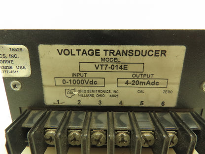 Ohio Semitronics VT7-014E DC Voltage Isolated Transducer
