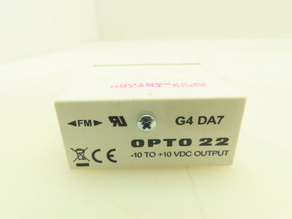 Opto22 G4 DA7 G4 Analog I/O Input Output Module Single channel