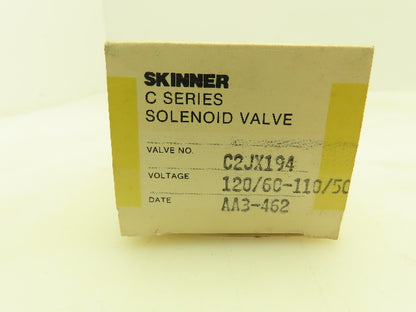 Honeywell Skinner C2JX194 Solenoid Valve 2-Way (NC) 120V 90 PSI 1/8" NPT