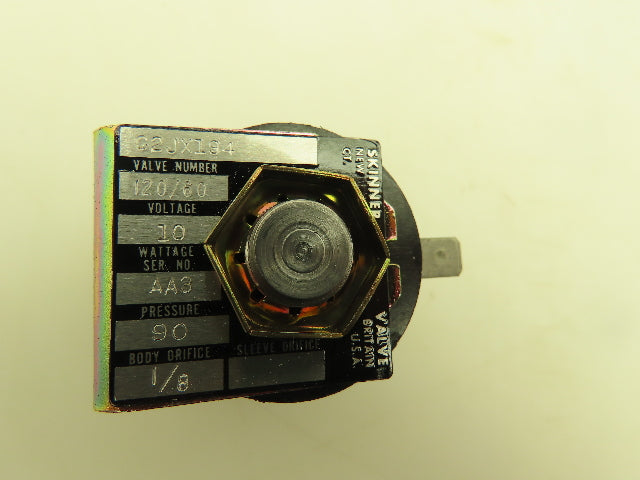 Honeywell Skinner C2JX194 Solenoid Valve 2-Way (NC) 120V 90 PSI 1/8" NPT