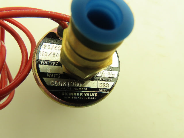 Honeywell Skinner C5DK1060 Solenoid Valve 3-Way (NO) 120V 60 PSI 1/8" NPT