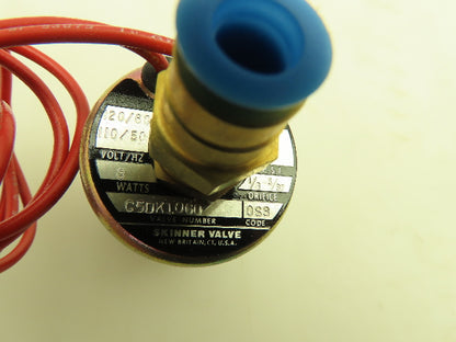 Honeywell Skinner C5DK1060 Solenoid Valve 3-Way (NO) 120V 60 PSI 1/8" NPT