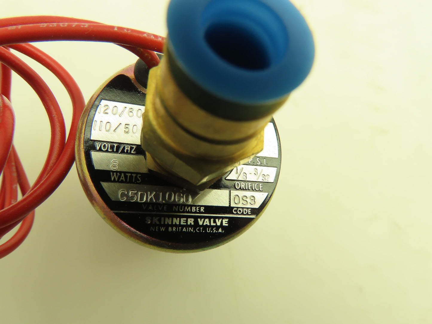 Honeywell Skinner C5DK1060 Solenoid Valve 3-Way (NO) 120V 60 PSI 1/8" NPT