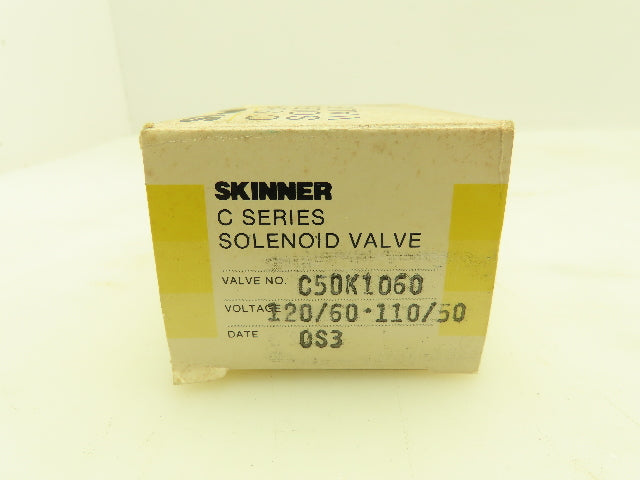 Honeywell Skinner C5DK1060 Solenoid Valve 3-Way (NO) 120V 60 PSI 1/8" NPT