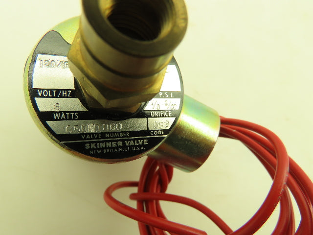 Honeywell Skinner C5DM1060 Solenoid Valve 3-Way (NO) 120V 60 PSI 1/8" NPT