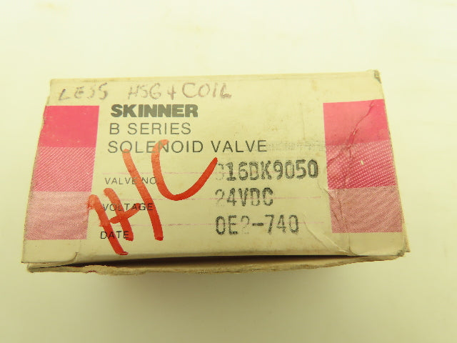 Skinner B16DK9050 Solenoid Valve 3-Way NC 50PSI 1/8" NPT -No Coil  Lot of 2