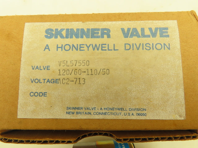 Honeywell Skinner V5L57550 Solenoid Valve 3-Way NC 100PSI 120V 1/4" NPT V5 Ser