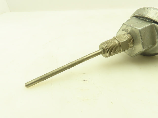 Lesman Instrument 620-MT-2070 Thermocouple 3/4" NPT 90 Housing Stainless Probe