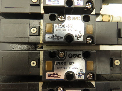 SMC VV5FS2 Plug-In 7-Station Manifold Control Unit VFS2000 Solenoid Valve Bank