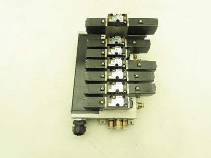 SMC VV5FS2 Plug-In 7-Station Manifold Control Unit VFS2000 Solenoid Valve Bank