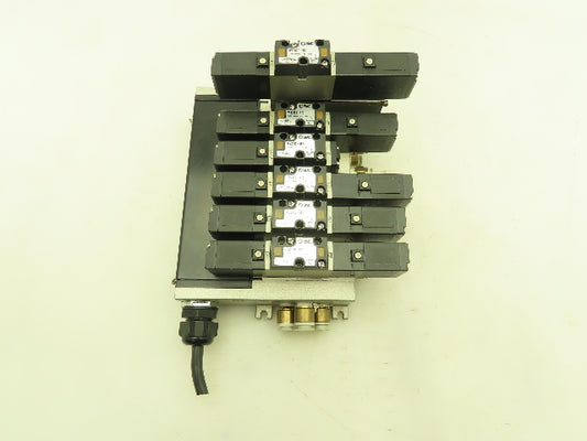 SMC VV5FS2 Plug-In 6-Station Manifold Control Unit VFS2000 Solenoid Valve Bank