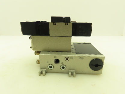 SMC VV5FS2 Plug-In 3-Station Manifold Control Unit VFS2600 Solenoid Valve Bank