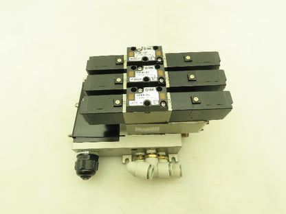 SMC VV5FS2 Plug-In 3-Station Manifold Control Unit VFS2600 Solenoid Valve Bank