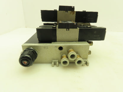 SMC VV5FS2 Plug-In 4-Station Manifold Control Unit VFS2000 Solenoid Valve Bank