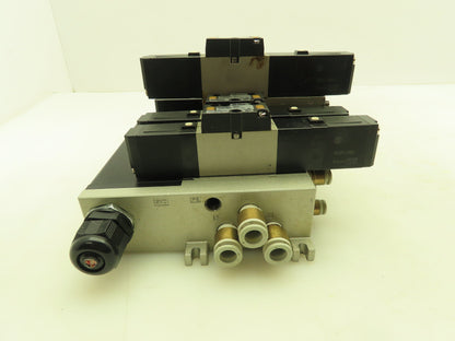SMC VV5FS2 Plug-In 4-Station Manifold Control Unit VFS2000 Solenoid Valve Bank