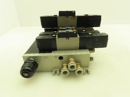 SMC VV5FS2 Plug-In 4-Station Manifold Control Unit VFS2000 Solenoid Valve Bank