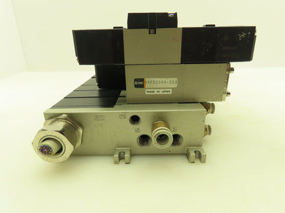SMC VV5FS2 Plug-In 7-Station Manifold Control Unit VFS2000 Solenoid Valve Bank