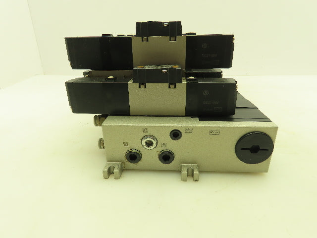 SMC VV5FS2 Plug-In 7-Station Manifold Control Unit VFS2000 Solenoid Valve Bank