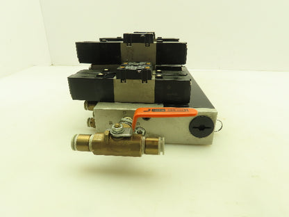 SMC VV5FS2 Plug-In 9-Station Manifold Control Unit VFS2000 Solenoid Valve Bank