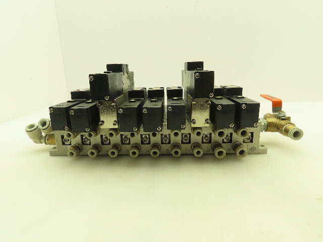 SMC VV5FS2 Plug-In 9-Station Manifold Control Unit VFS2000 Solenoid Valve Bank