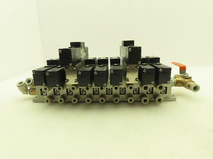 SMC VV5FS2 Plug-In 9-Station Manifold Control Unit VFS2000 Solenoid Valve Bank