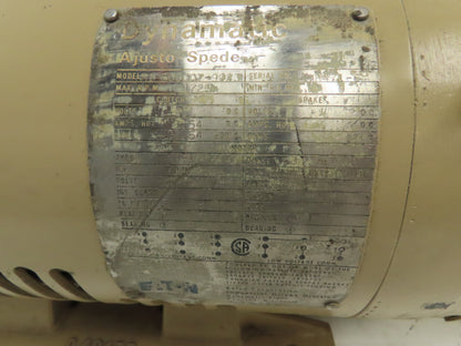 Eaton Dynamatic Ajusto Spede Electric Motor 1Hp 230/460V 1725RPM Brake Clutch