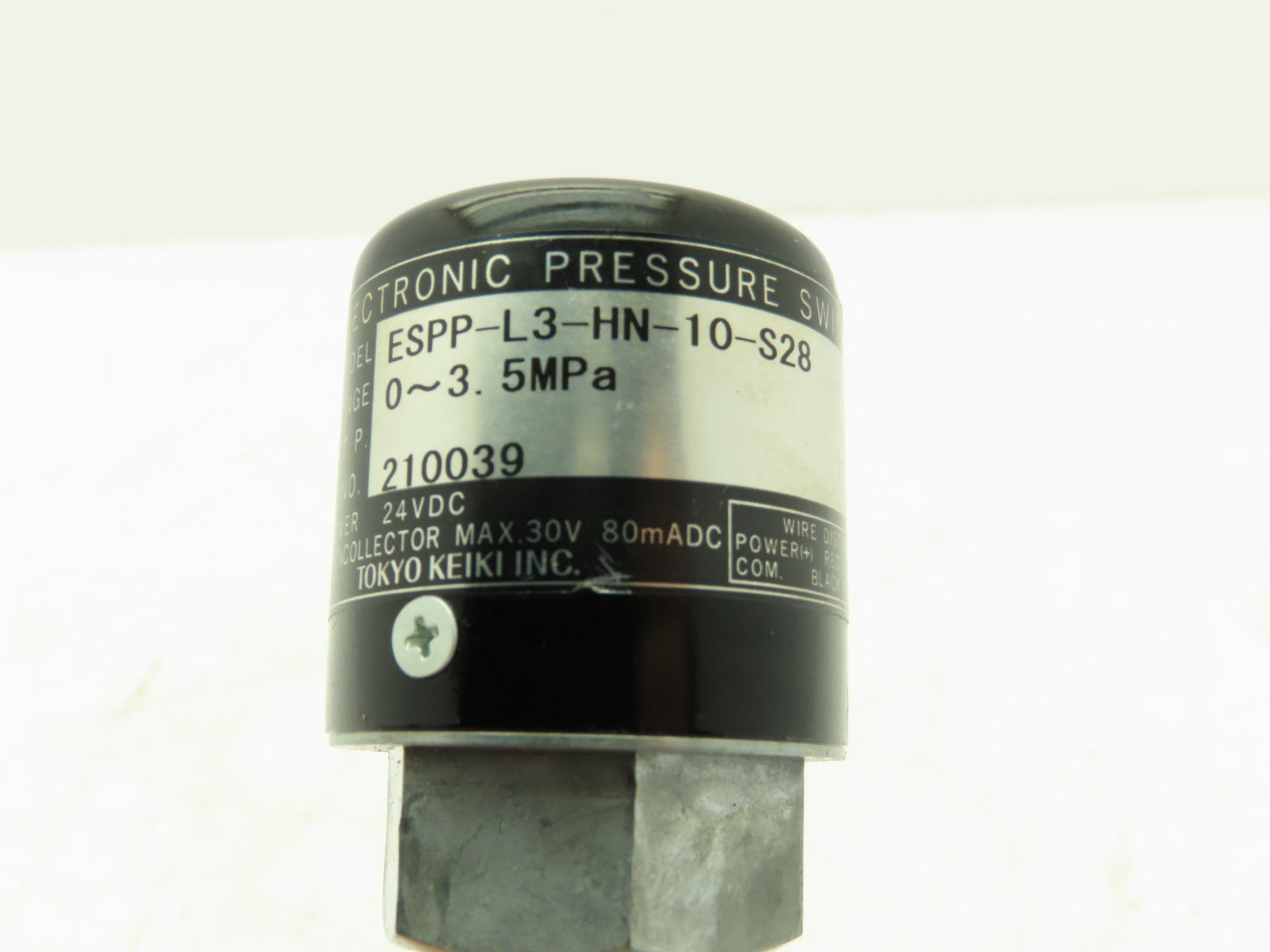 Tokyo Keiki ESPP-L3-HN-10-S28 Electronic Pressure Switch 24VDC 0-500 PSI