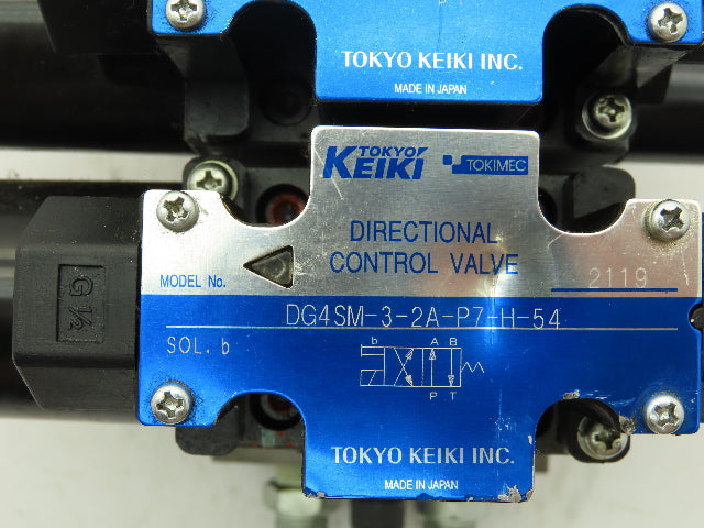 Tokyo Keiki DG4SM / TGMX2 Directional Control Solenoid Relief Valve Stack 24V