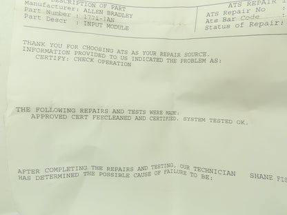 Allen Bradley 1771-IAN AC Input Module 85-138 VAC