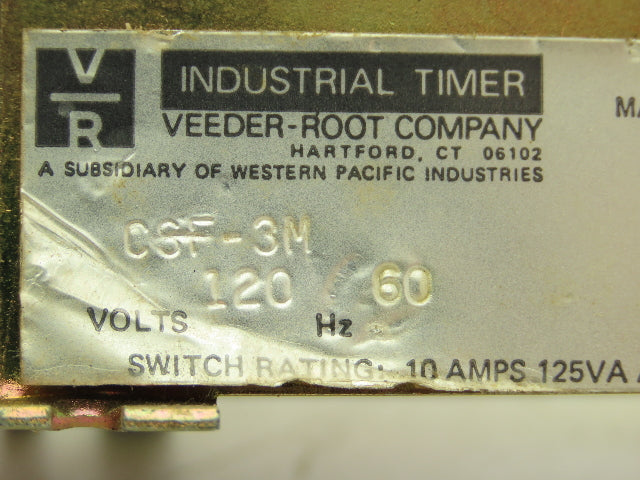 Industrial Timer CSF-3M Relay Activated Timer 0-3m 115V 10A Switch