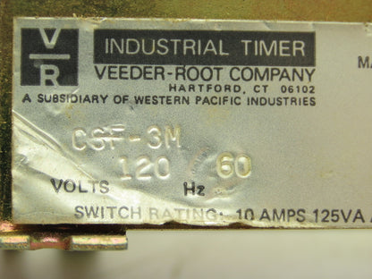 Industrial Timer CSF-3M Relay Activated Timer 0-3m 115V 10A Switch
